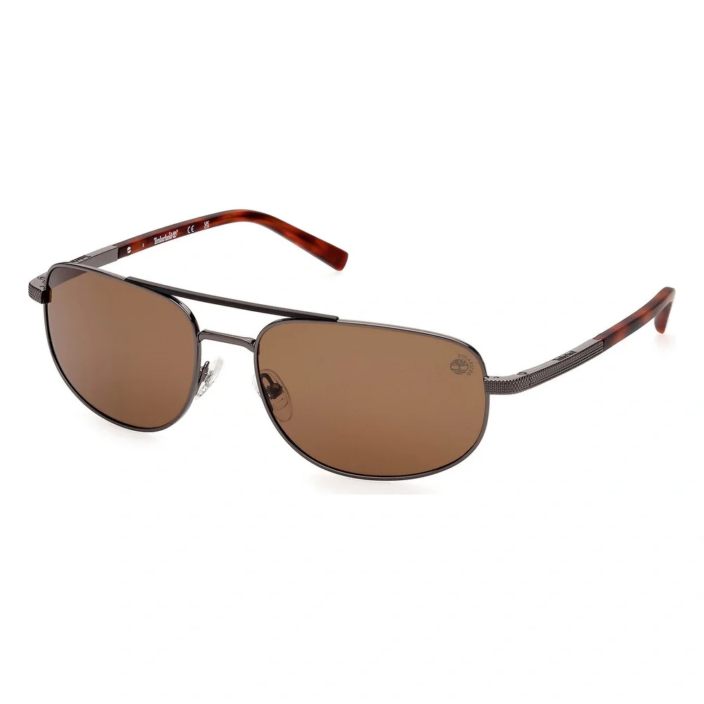 NWT TIMBERLAND TB9285 06H 61 Shiny Dark Nickeltin Sunglasses